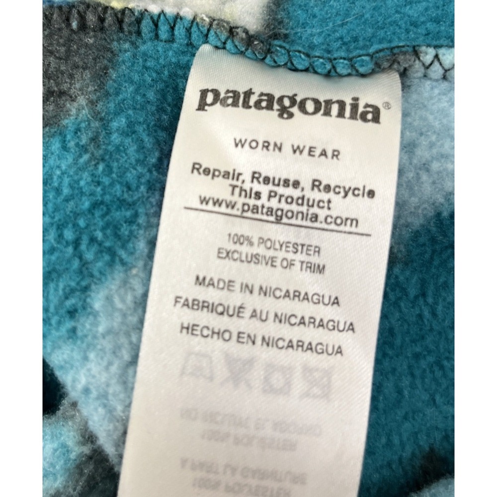 Patagonia Synchilla Women's Size M Snap-T Pullover Jacket Trout Tales Elwha Blue - Picture 6 of 12